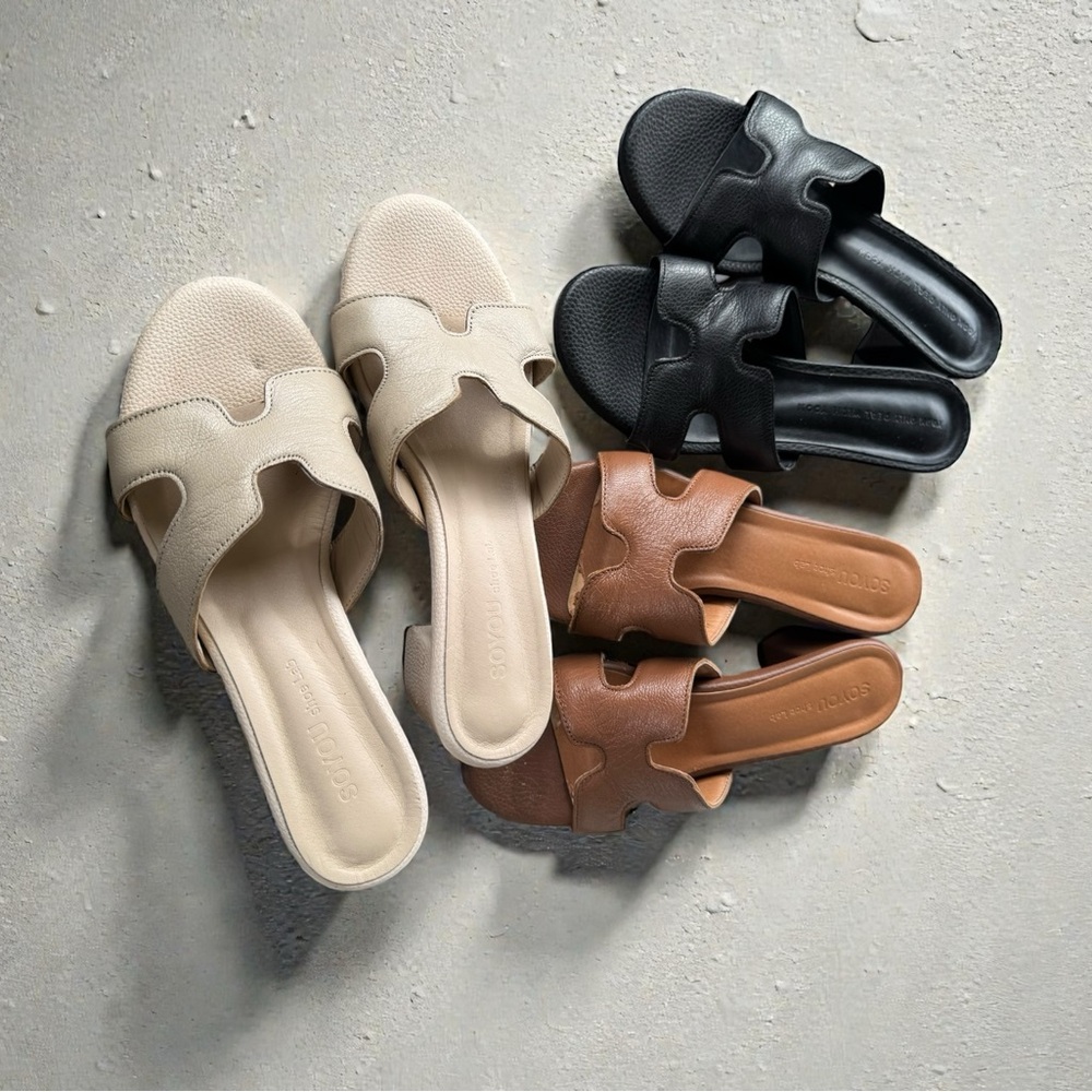 Trendy H style Oasis Sandal Block Heel 3 piece LOT Bundle size 7 PREOWNED